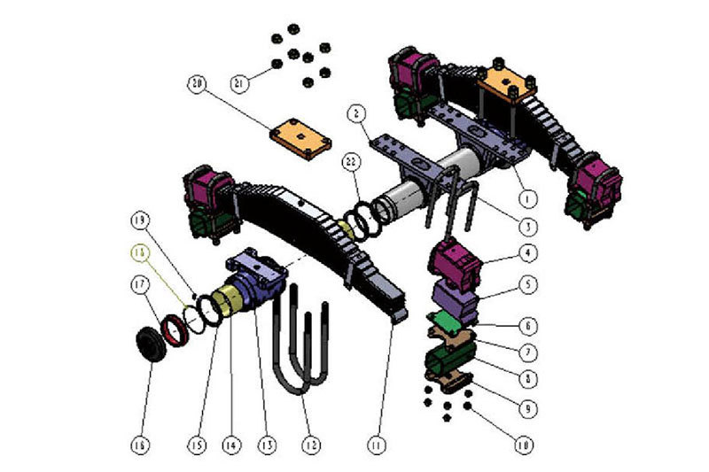 低台单点悬挂配德式车轴